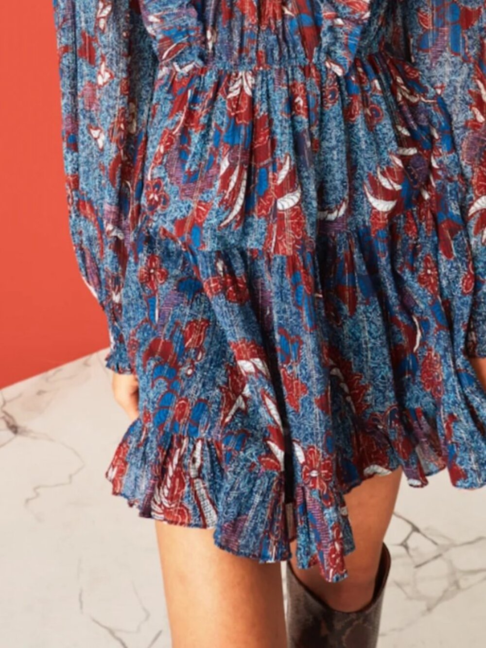 NWOT Fall 2018 ULLA JOHNSON Vienne Mini Dress in Azul S $550 - Picture 4 of 7